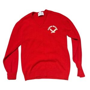 Vintage 1950s wool red sweater, large